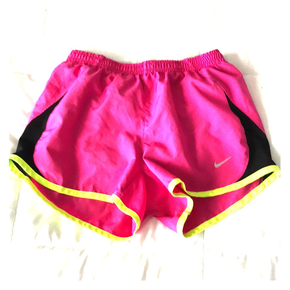 Pink Nike running shorts